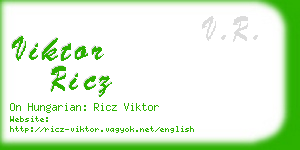 viktor ricz business card